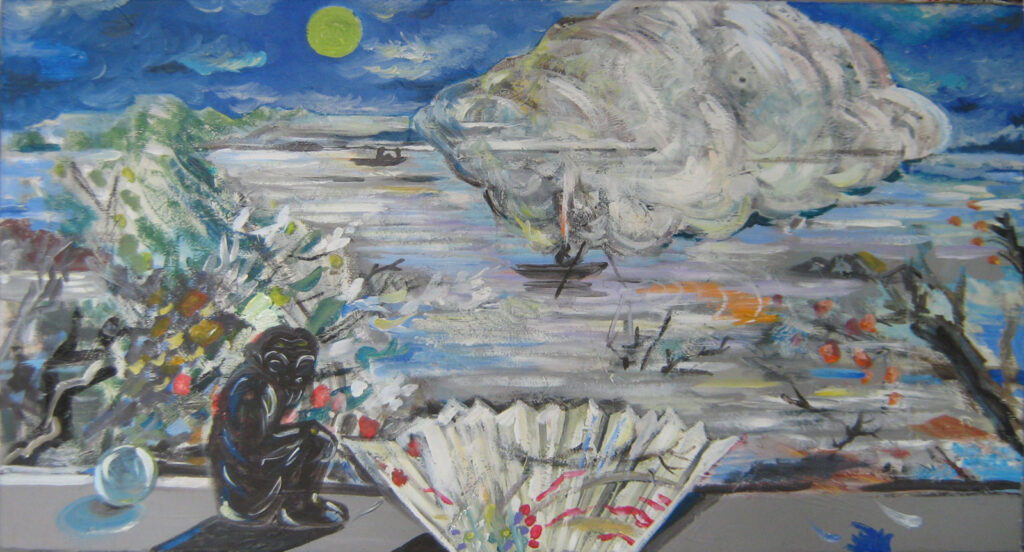 Octavian Rigu painting from the "meditations by the water" art serie