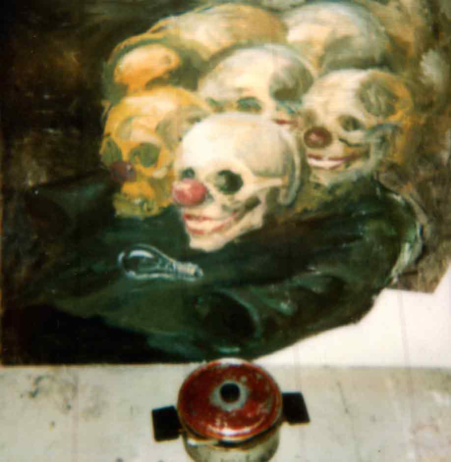 Octavian mix technique painting installation, from the series of Vanitas art