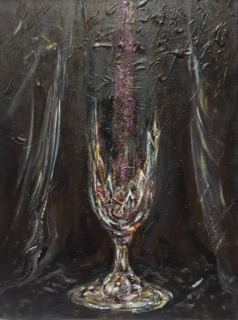 Octavian Rigu, oil painting on canvas painting from the "Through the veil" serie
